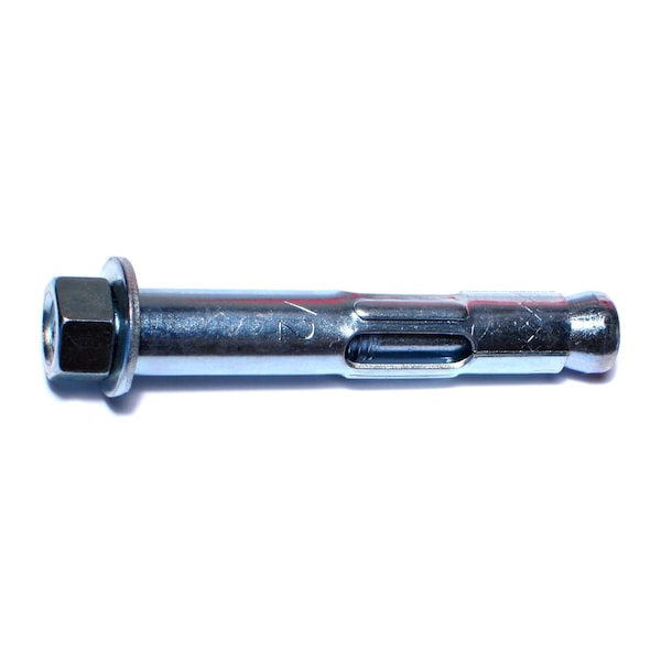 Midwest Fastener Sleeve Anchor, 1/2" Dia., 3" L, Steel Zinc Plated, 25 PK 04161 - main